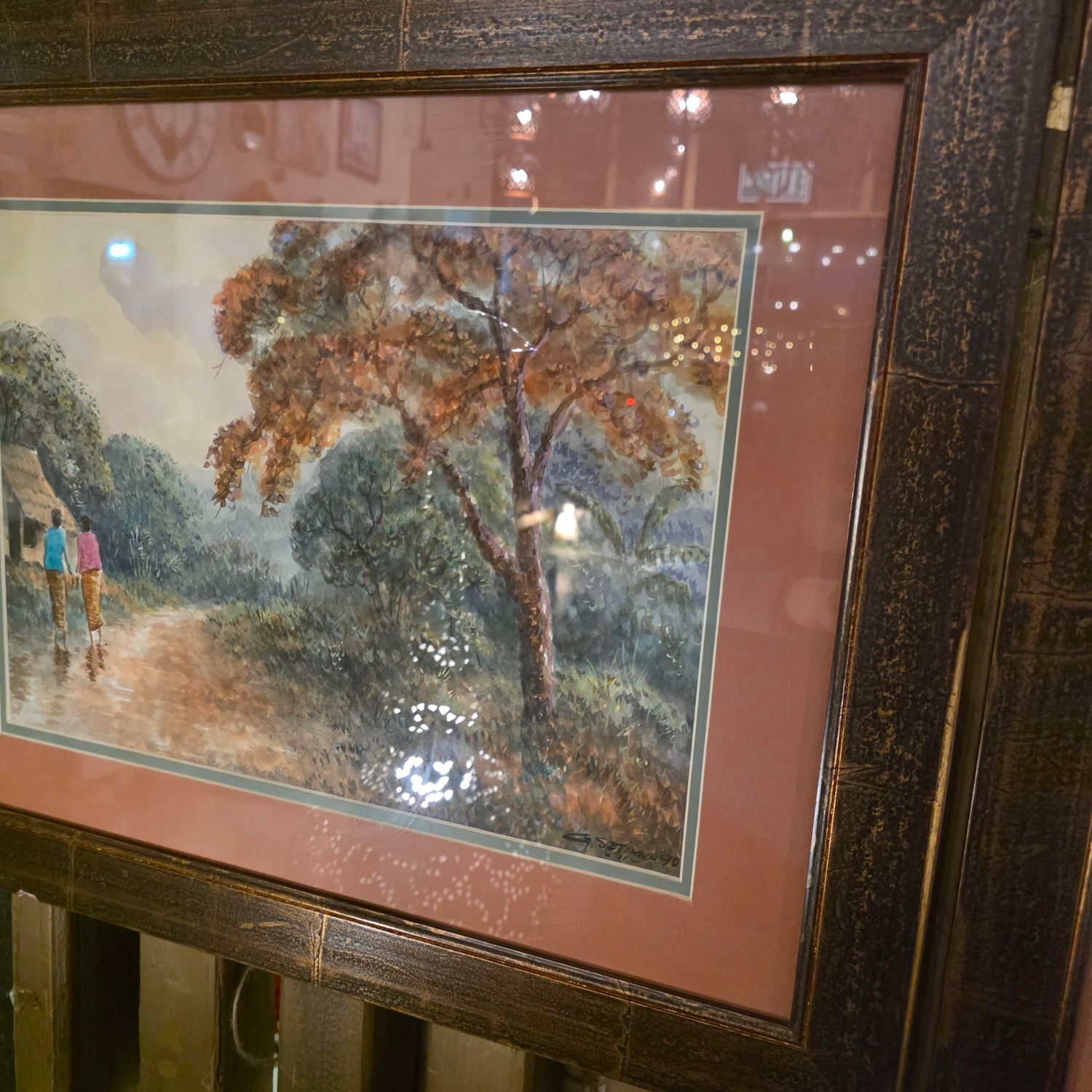 COUPLE WALKING IN THE VILLAGE