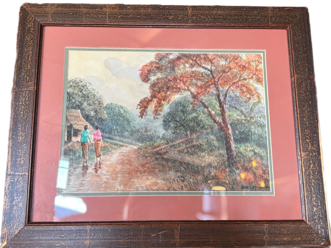 COUPLE WALKING IN THE VILLAGE