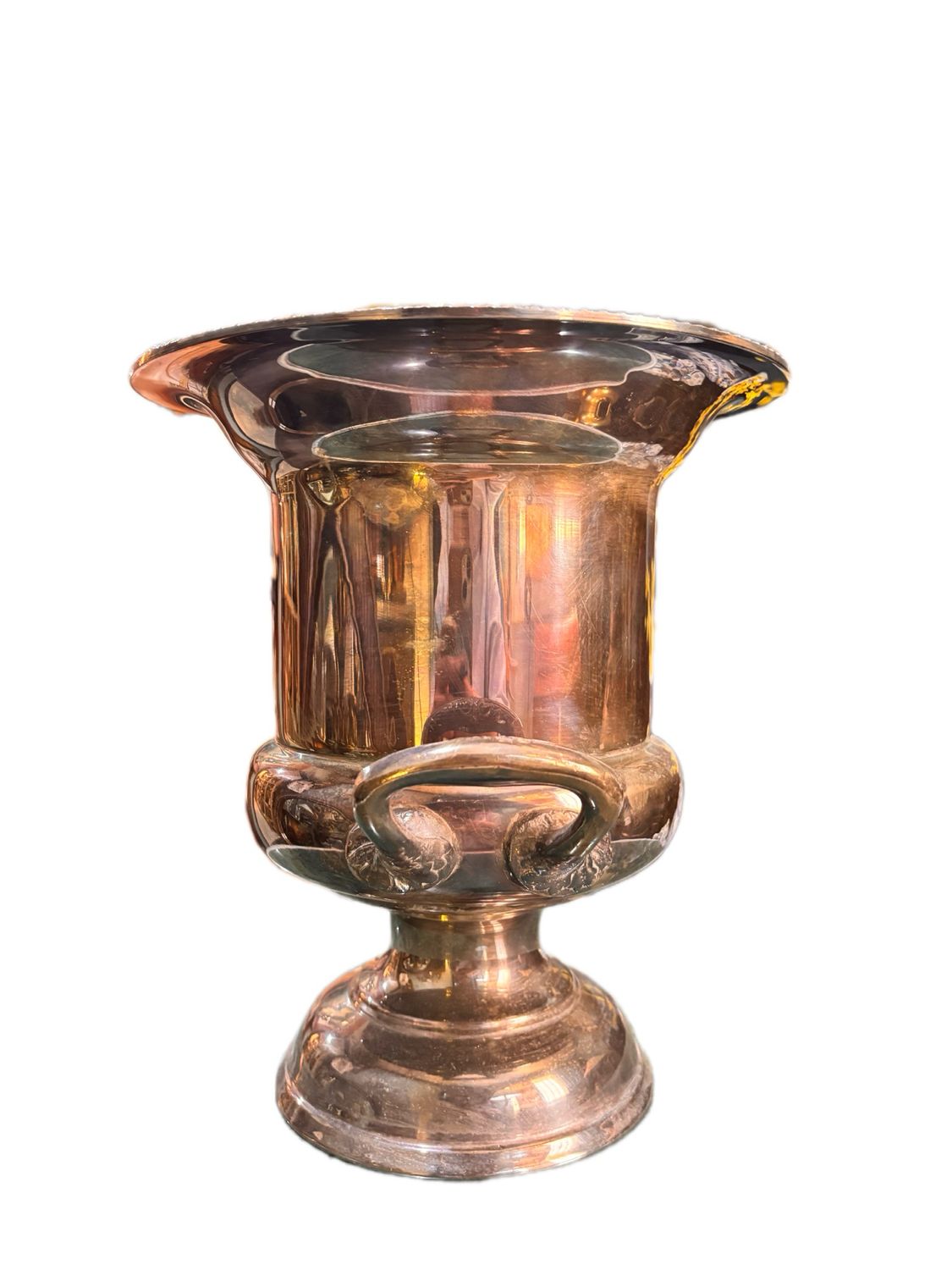 STUNNING VINTAGE SILVER PLATED TROPHY ICE BUCKET VASE
