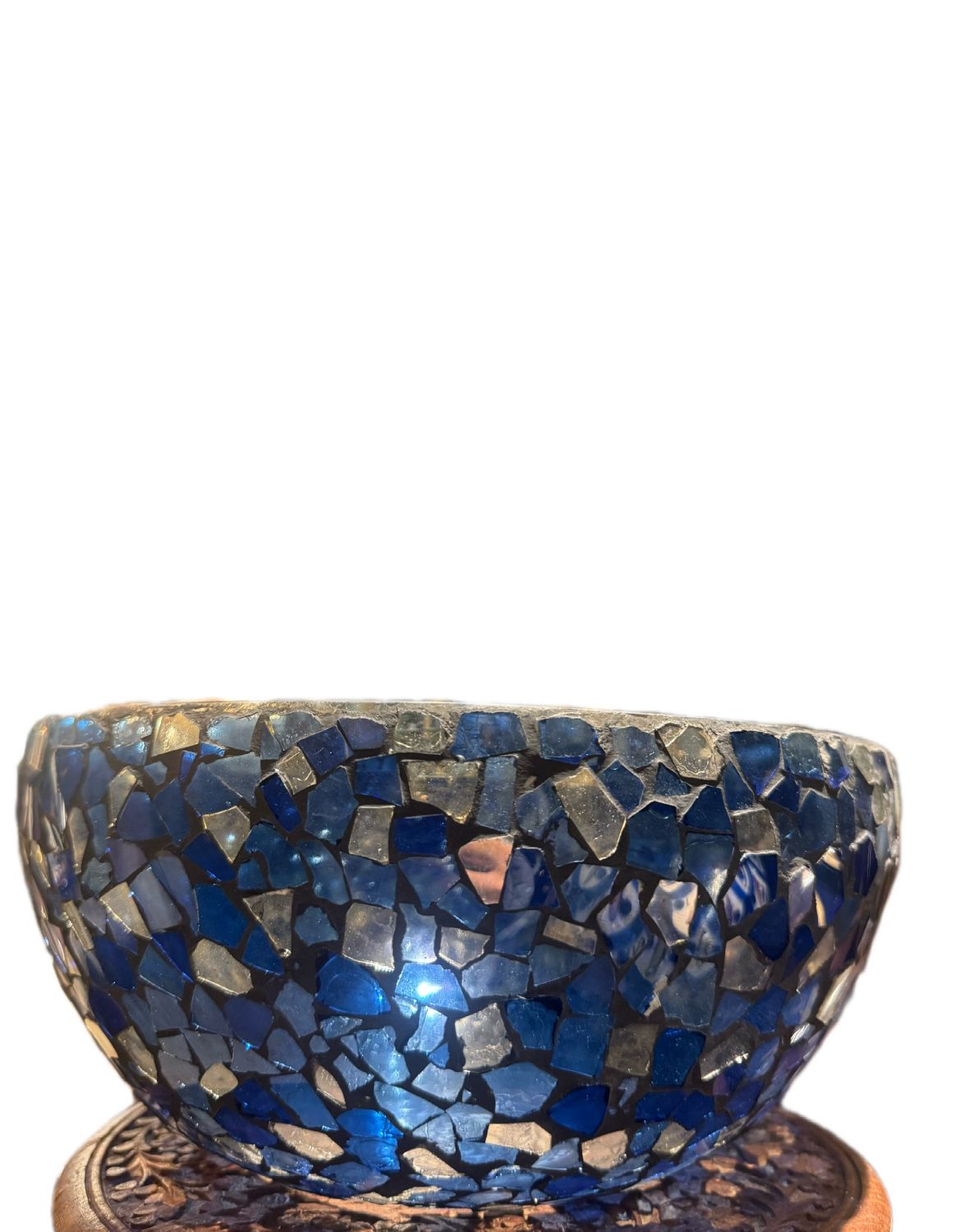 BLUE CRACKED STYLE BOWL