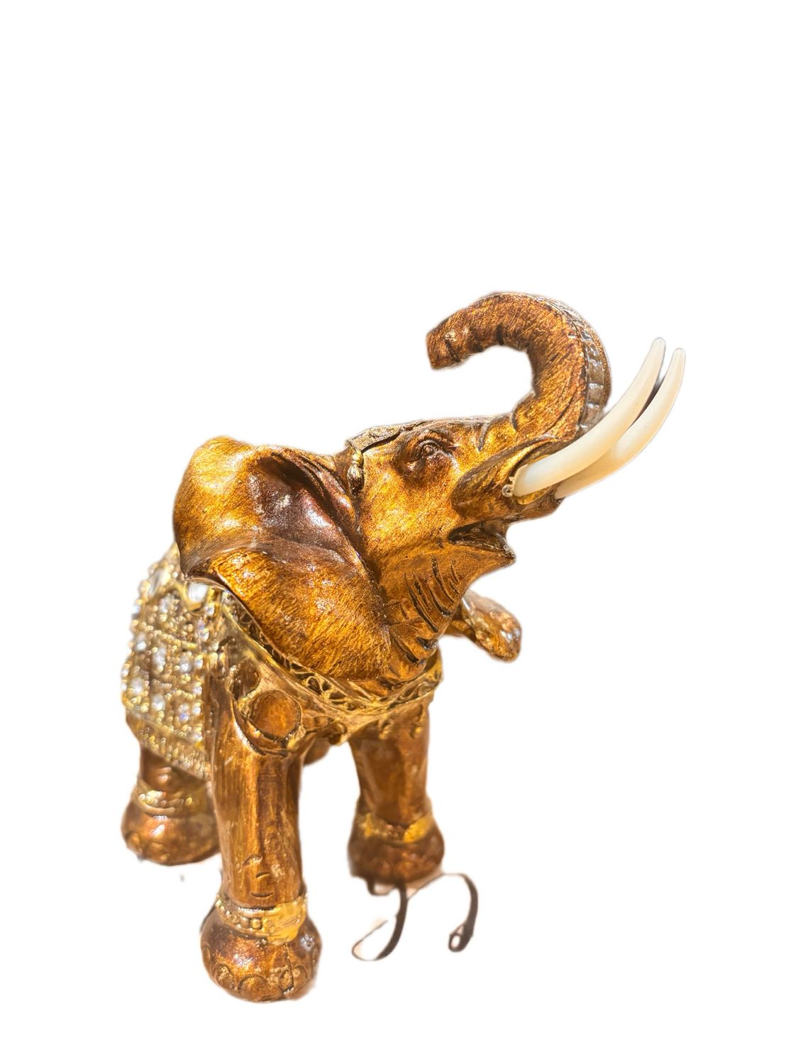 ELEPHANT STATUE WITH CRYTAL BEADS