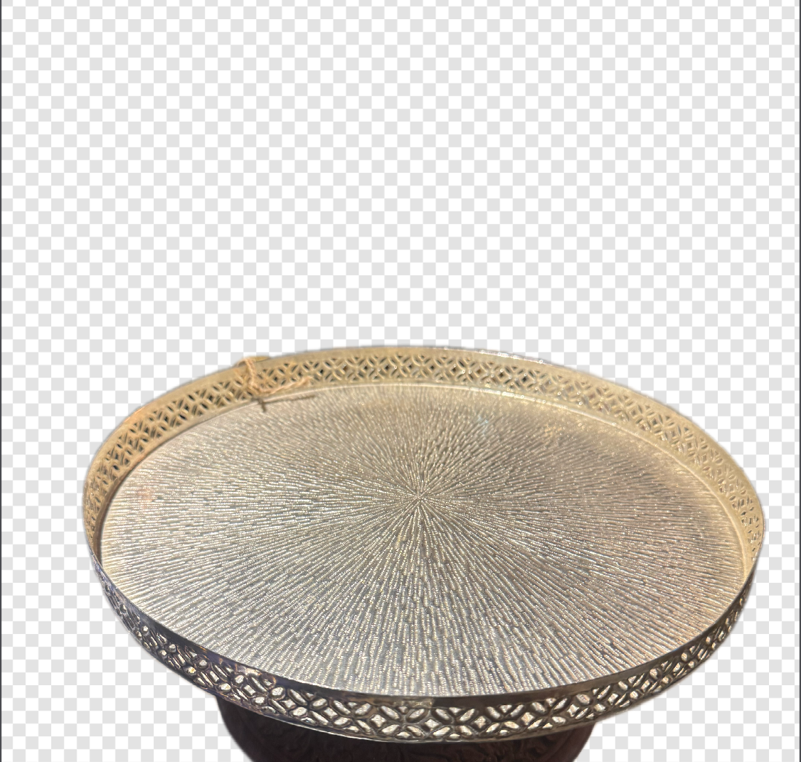 MOROCCAN SILVER TEA TRAY