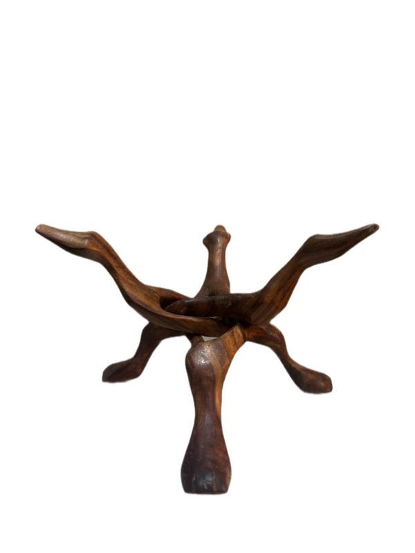 HAND CURVED WOODEN STAND