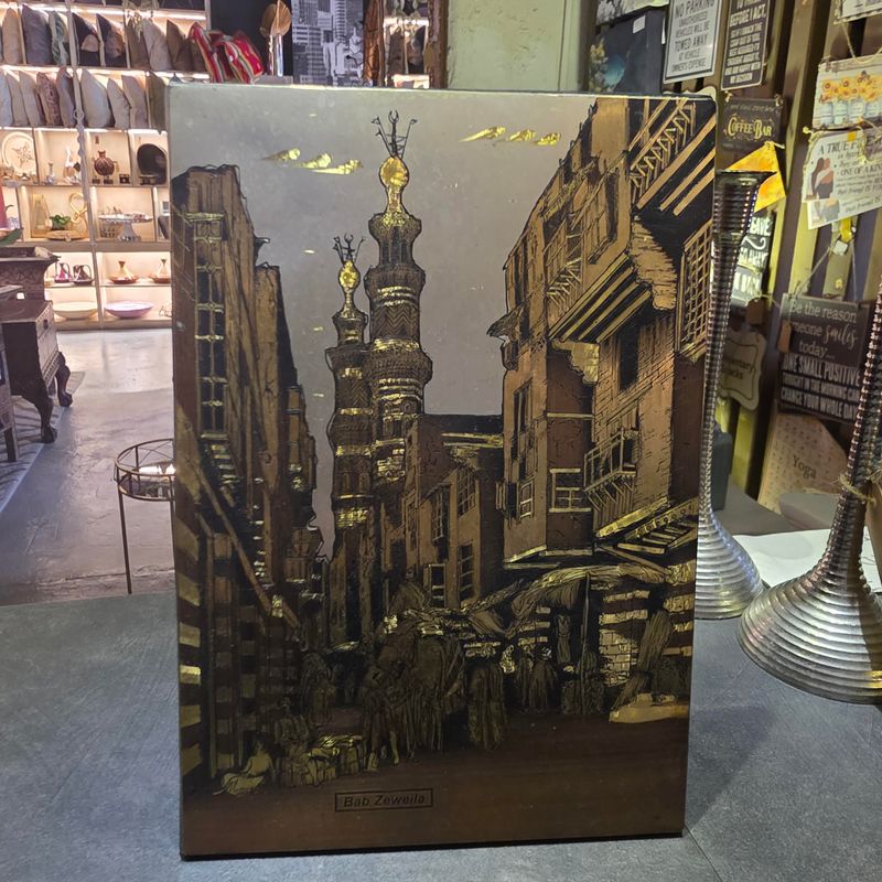 HAMMERED METAL PORTRAIT FRAMED