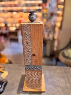 WOODEN CANDLE STAND