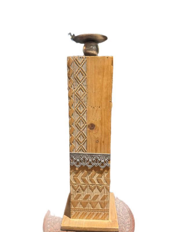WOODEN CANDLE STAND