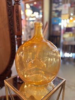 DECORATIVE GLASS MUSTARD COLOR small