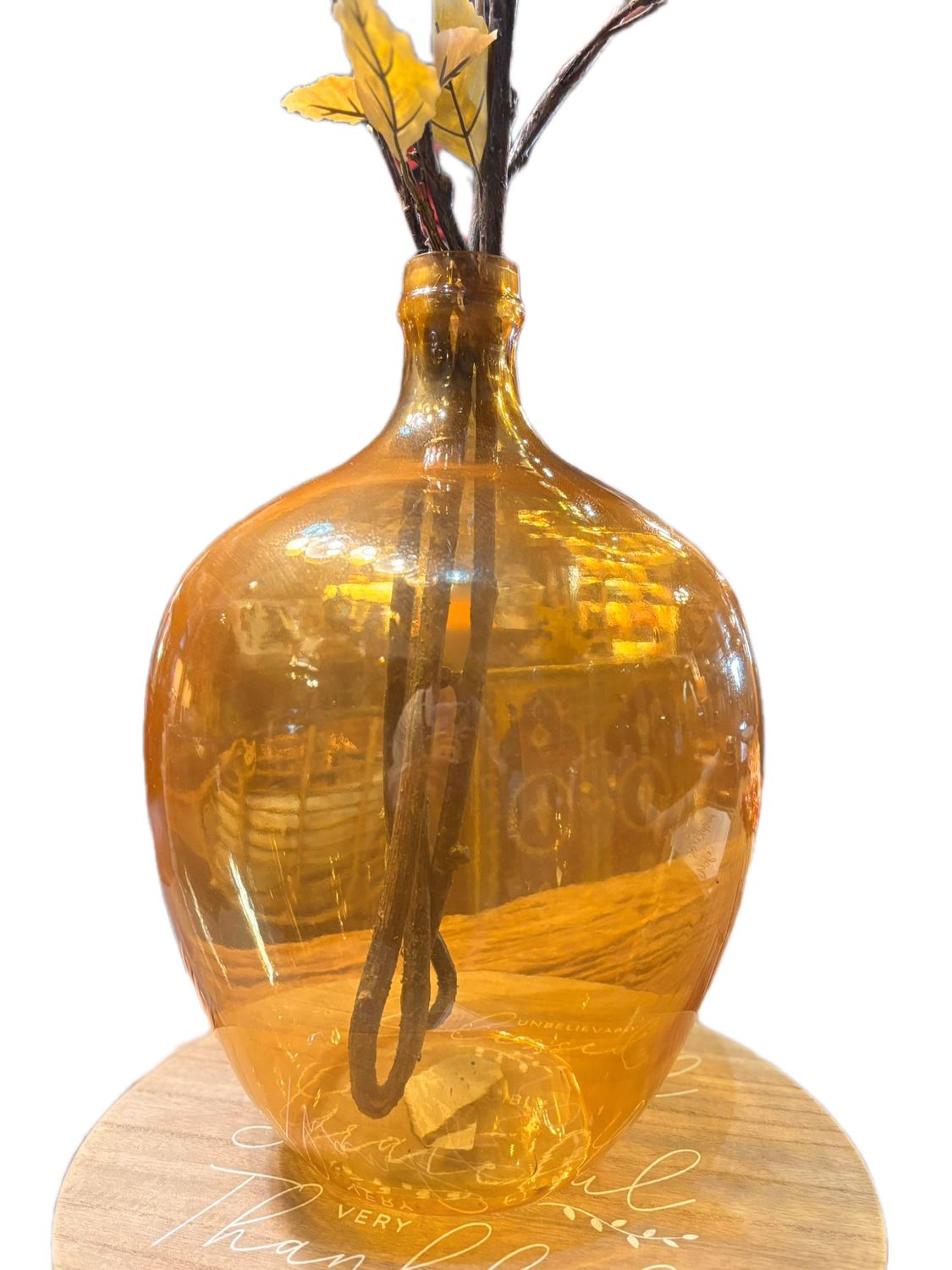 Amber Glass Demijohn