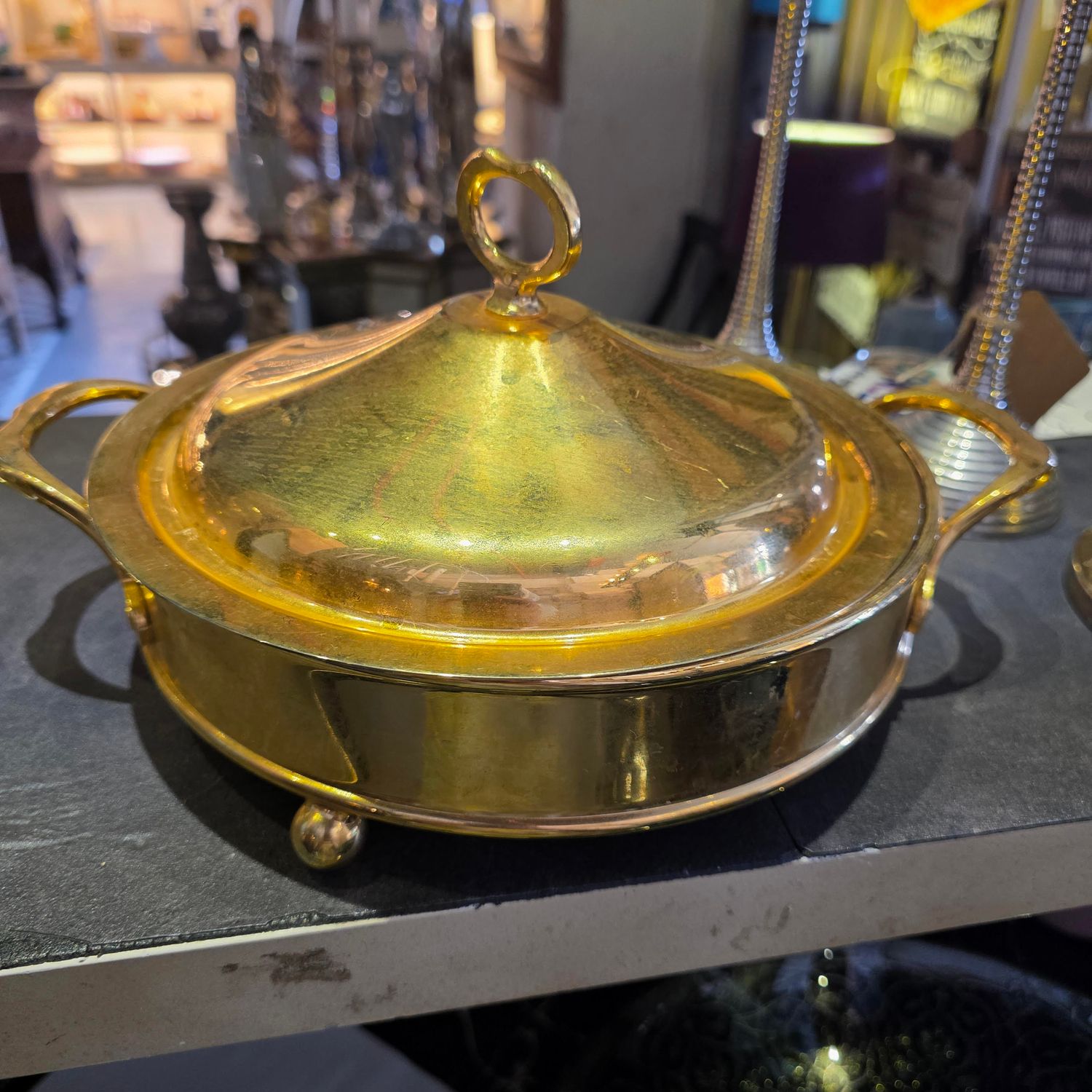 CHAFING DISH OR WARMER GOLD