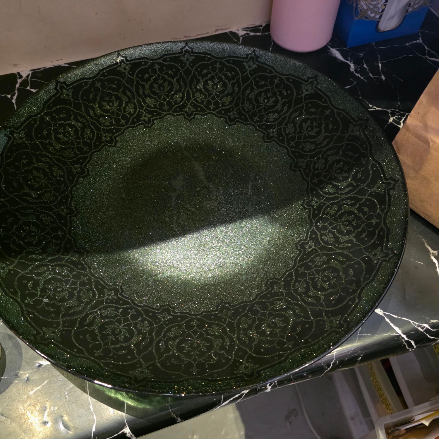 ATHENA GLASS LARGE CENTERPIECE PLATE