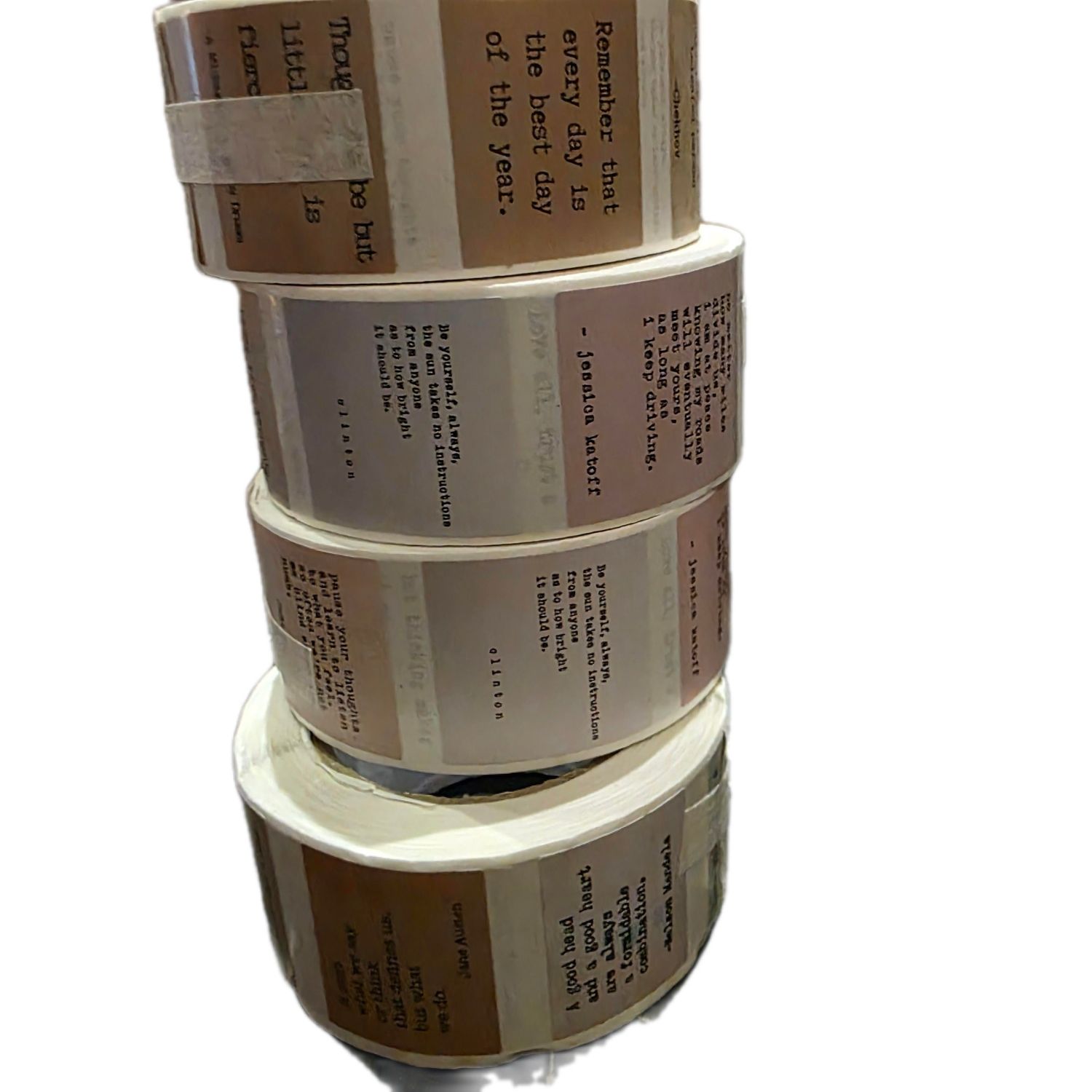 DECORATIVE PRINTED PAPER TAPE FEATURING VARIOUS QUOTES