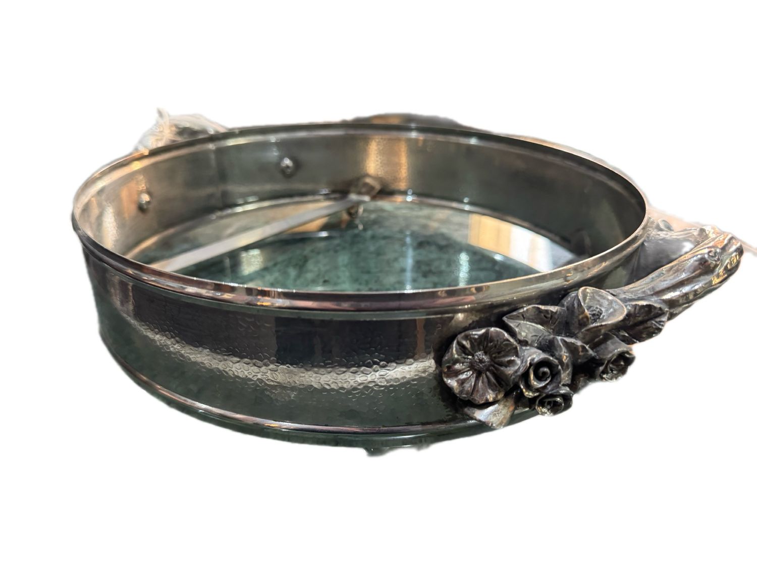 SILVER CHAFING DISH WITH HOLDER
