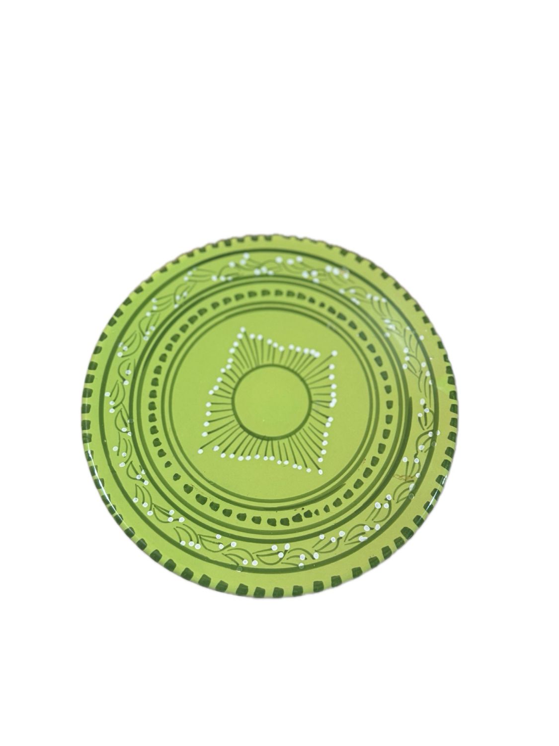 MOROCCAN CERAMIC GREEN PLATE