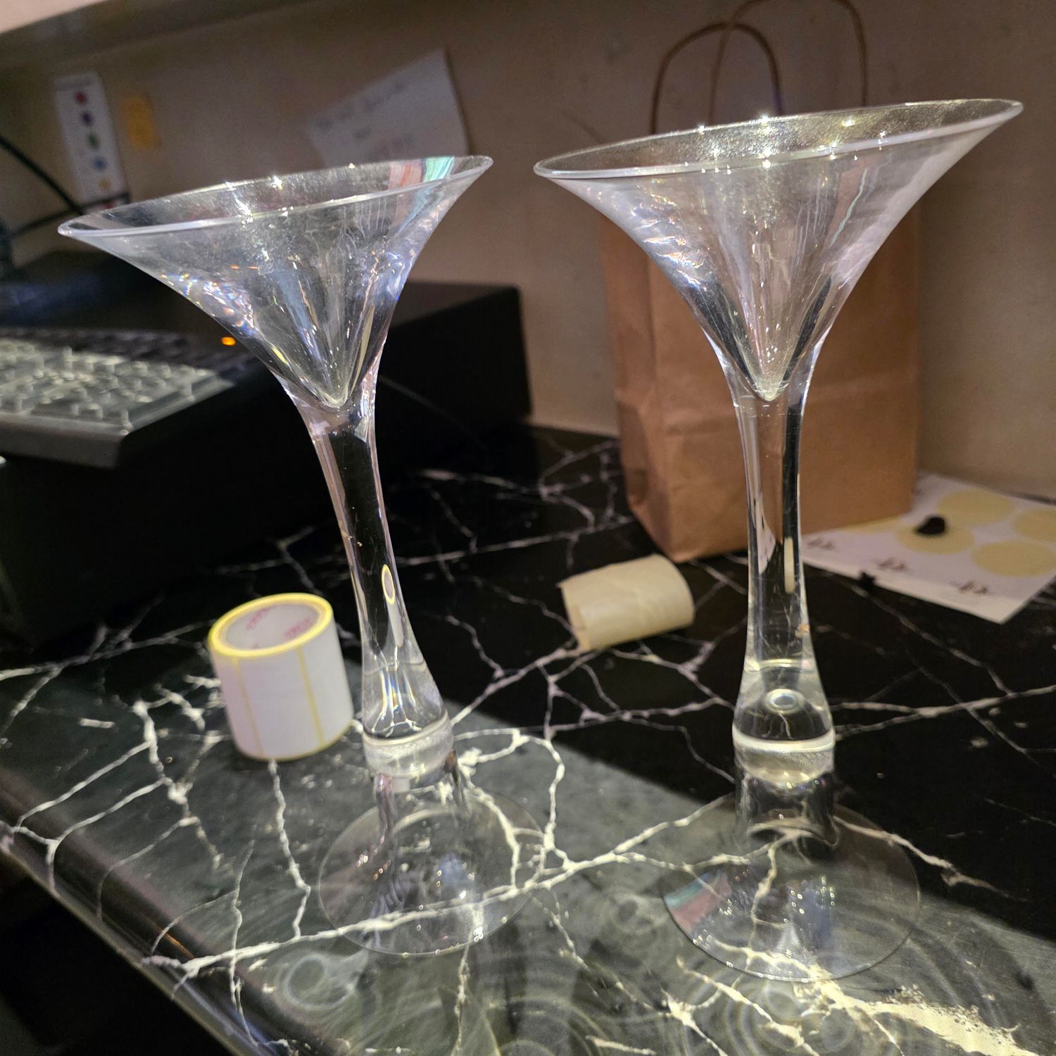 GLASS DECORATIVE MARTINI VASE