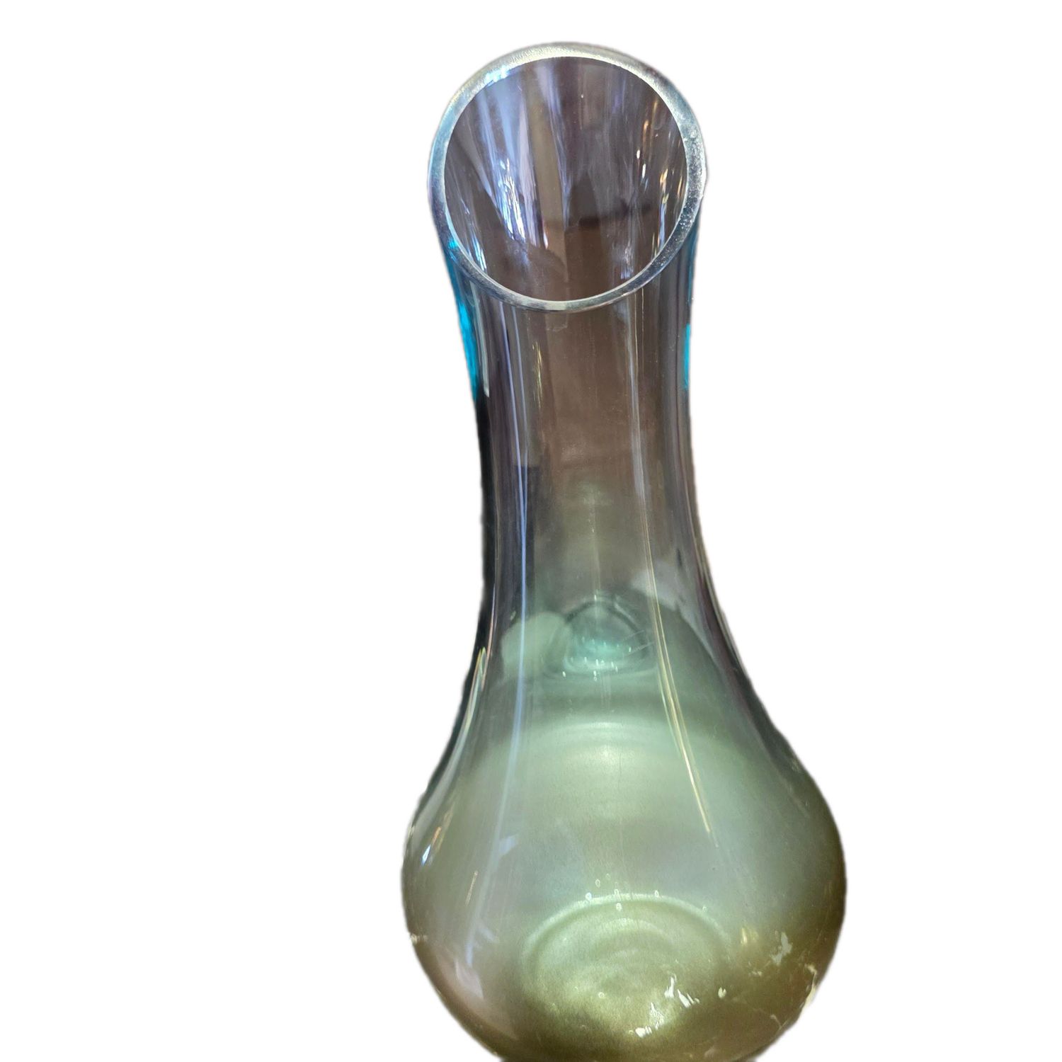 METALLIC CRATE AND BARREL GLASS DECANTER
