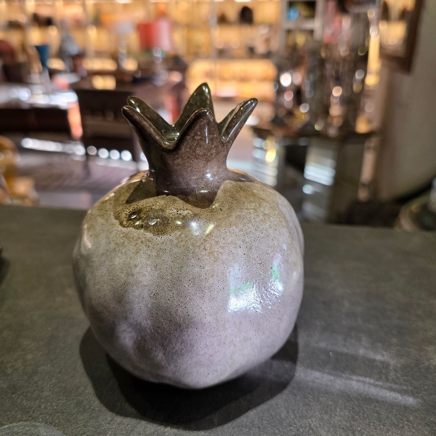 POMEGRANATE SHAPED CERAMIC VASE