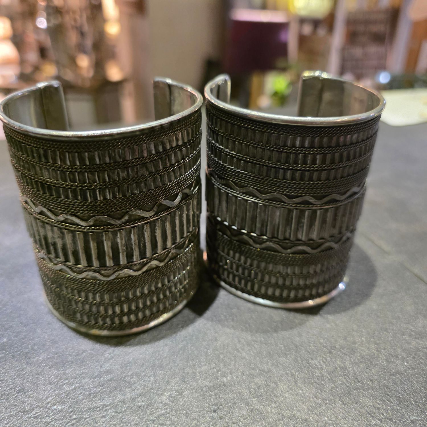 SILVER PLATED CUFF BRACELETS