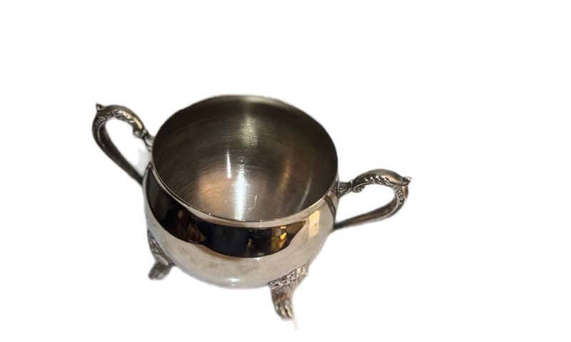 SILVER PLATED SUGAR BOWL DAMAGED