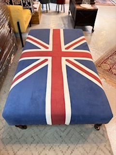 UNION JACK THEMED OTTOMAN BENCH