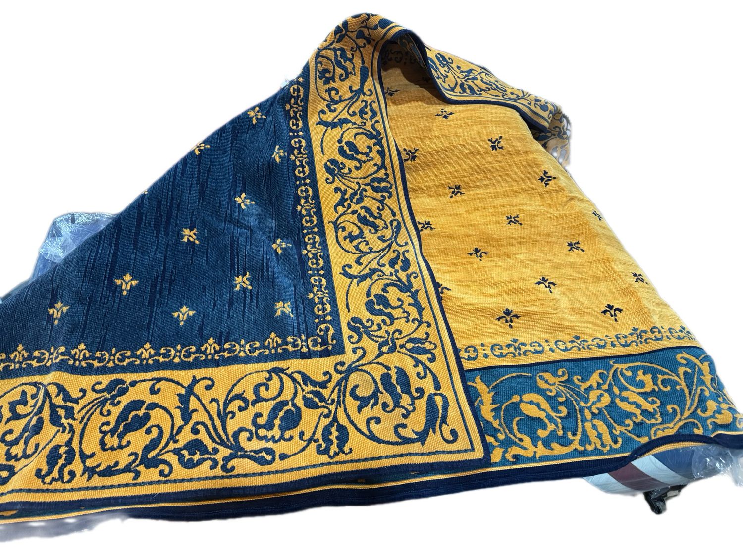 SPANISH CARPET BLUE WITH YELLOW
