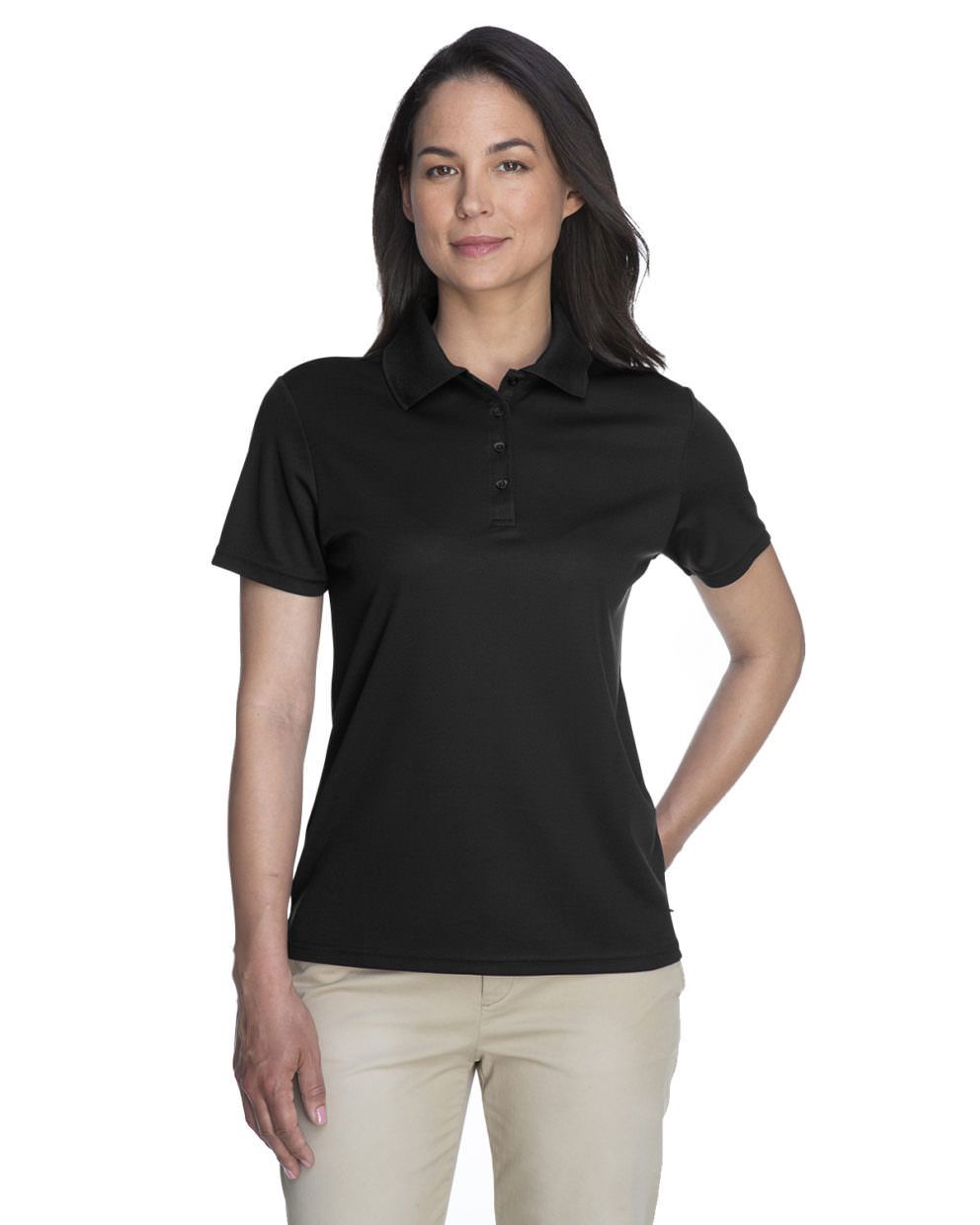Polo Femme Polyester, Couleur: Noir