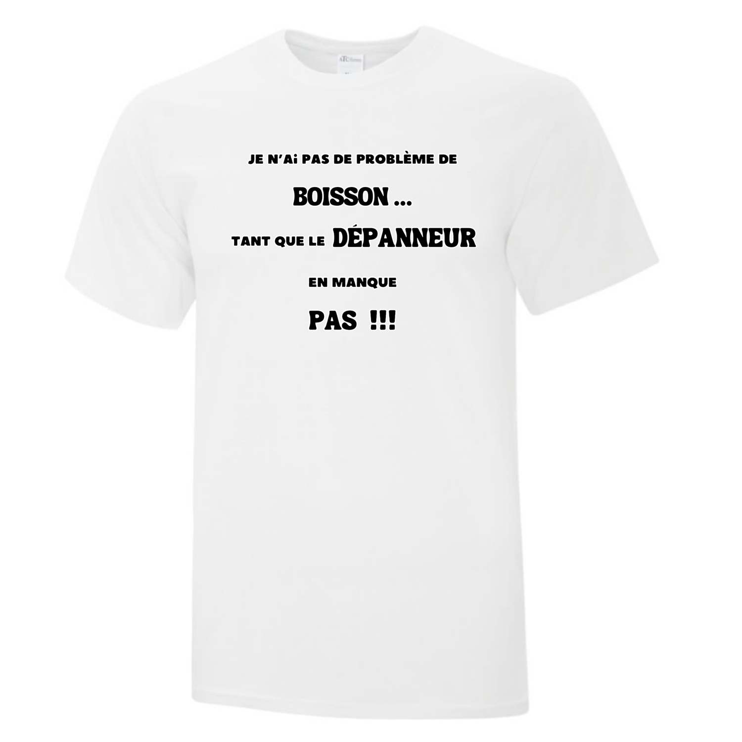 Problème de boisson, Couleur: Blanc, Type de T-Shirt: T-Shirt Enfant Cotton