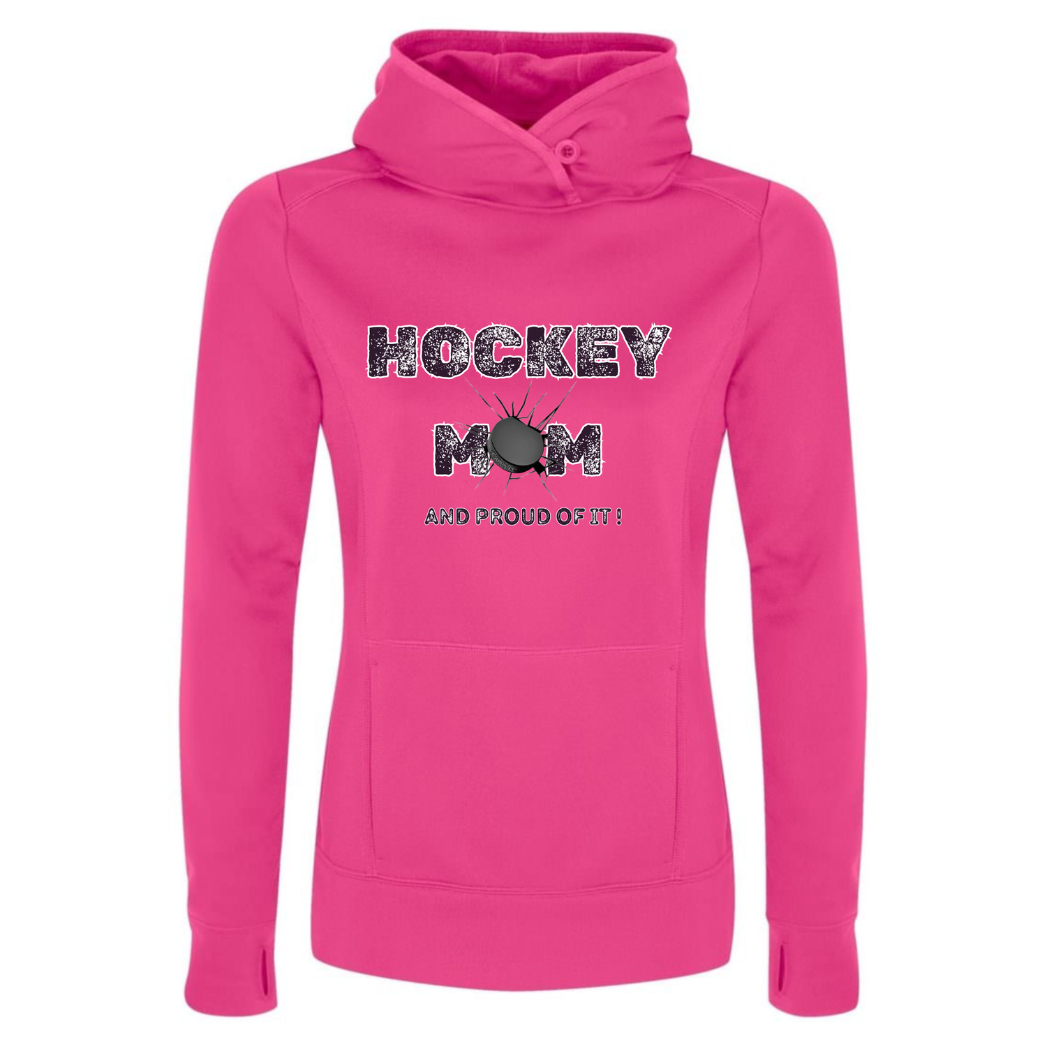 Hockey MOM, Couleur: Rose, Type de T-Shirt: Hoodies Femme