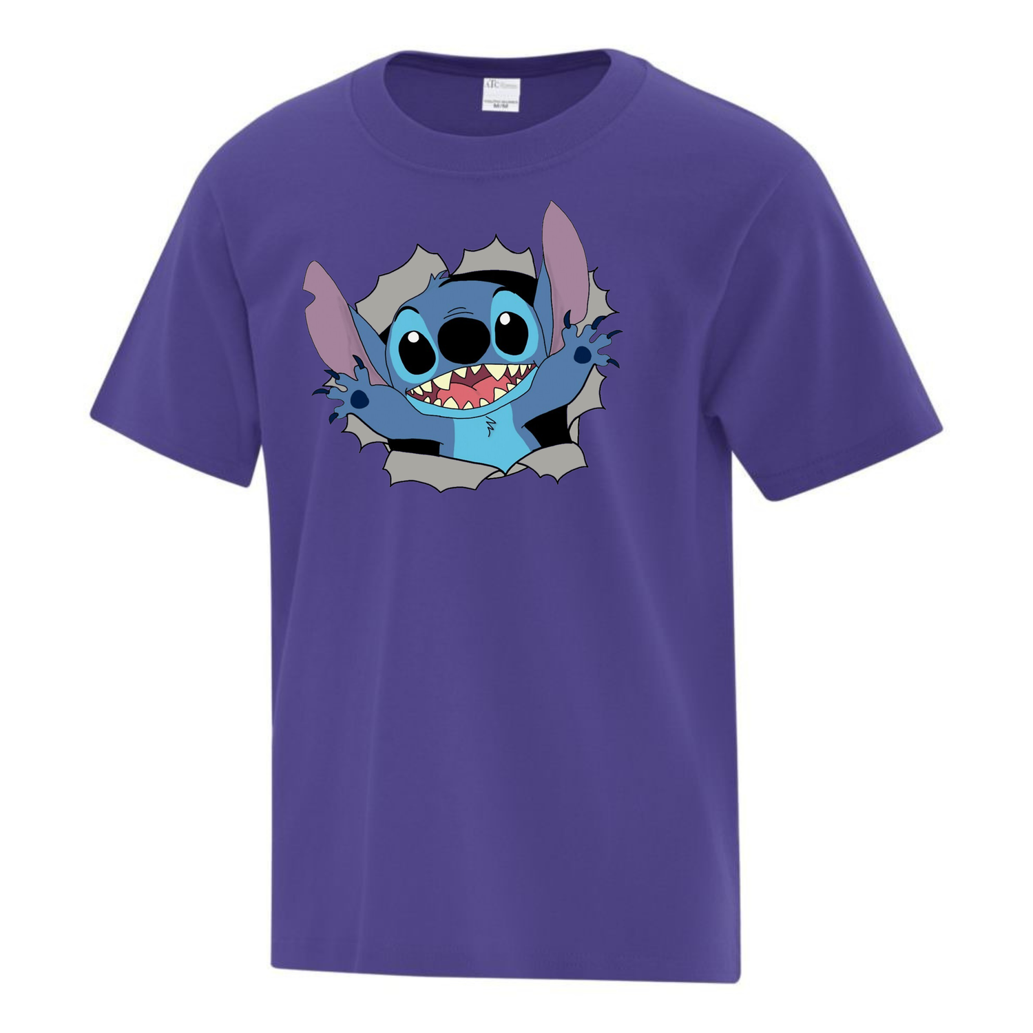 Stitch 01, Couleur: Purple, Type de T-Shirt: T-Shirt Enfant Cotton