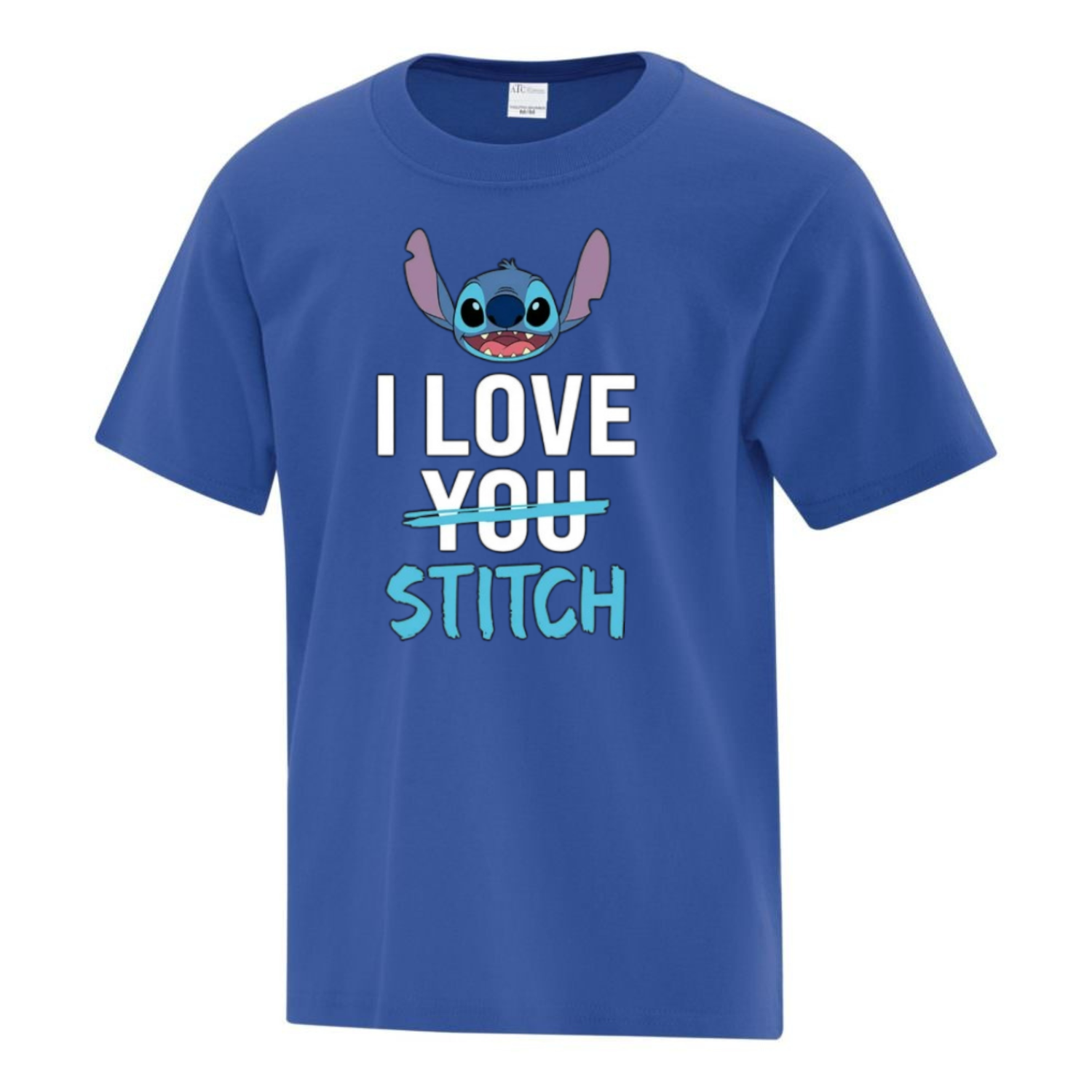 Stitch 06, Couleur: Bleu Royal, Type de T-Shirt: T-Shirt Enfant Cotton