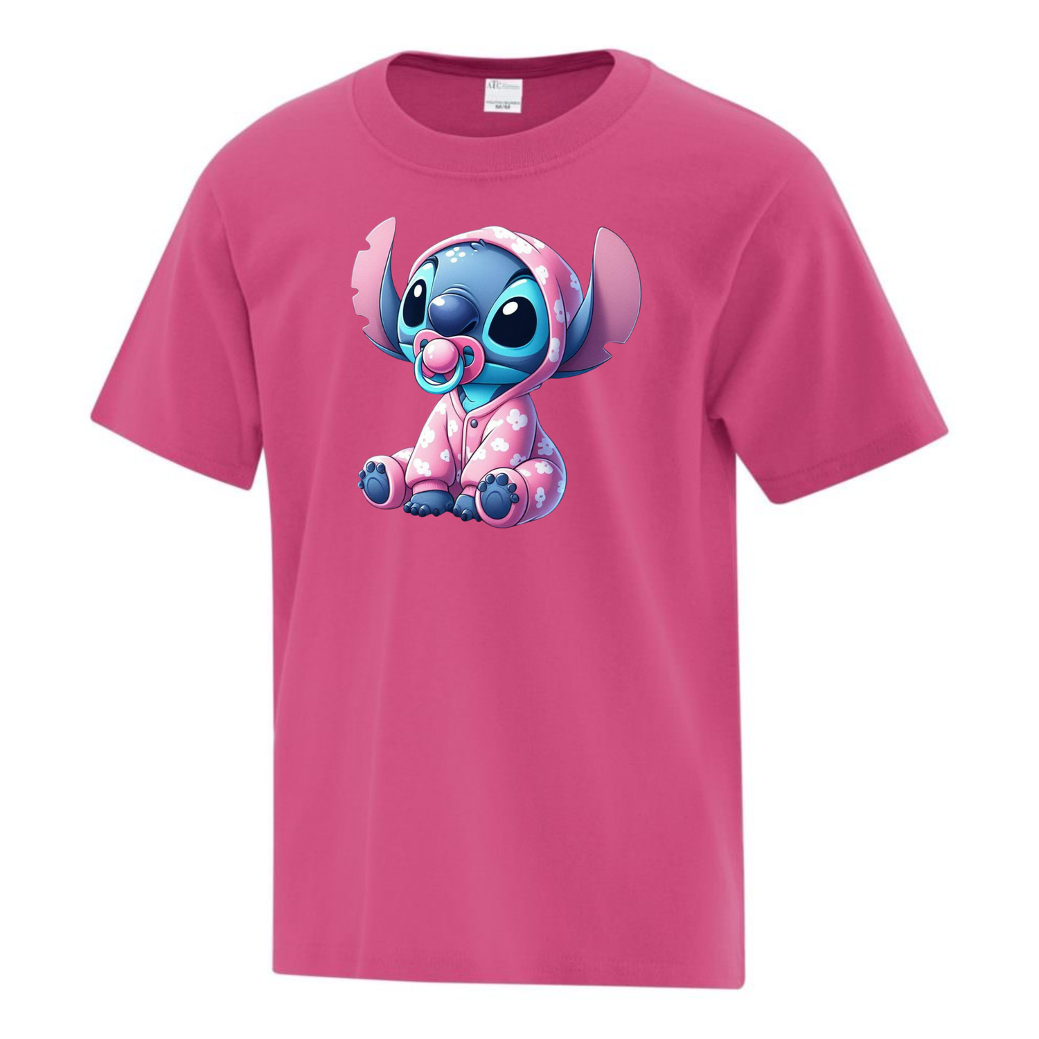 Stitch 07, Couleur: Rose, Type de T-Shirt: T-Shirt Enfant Cotton