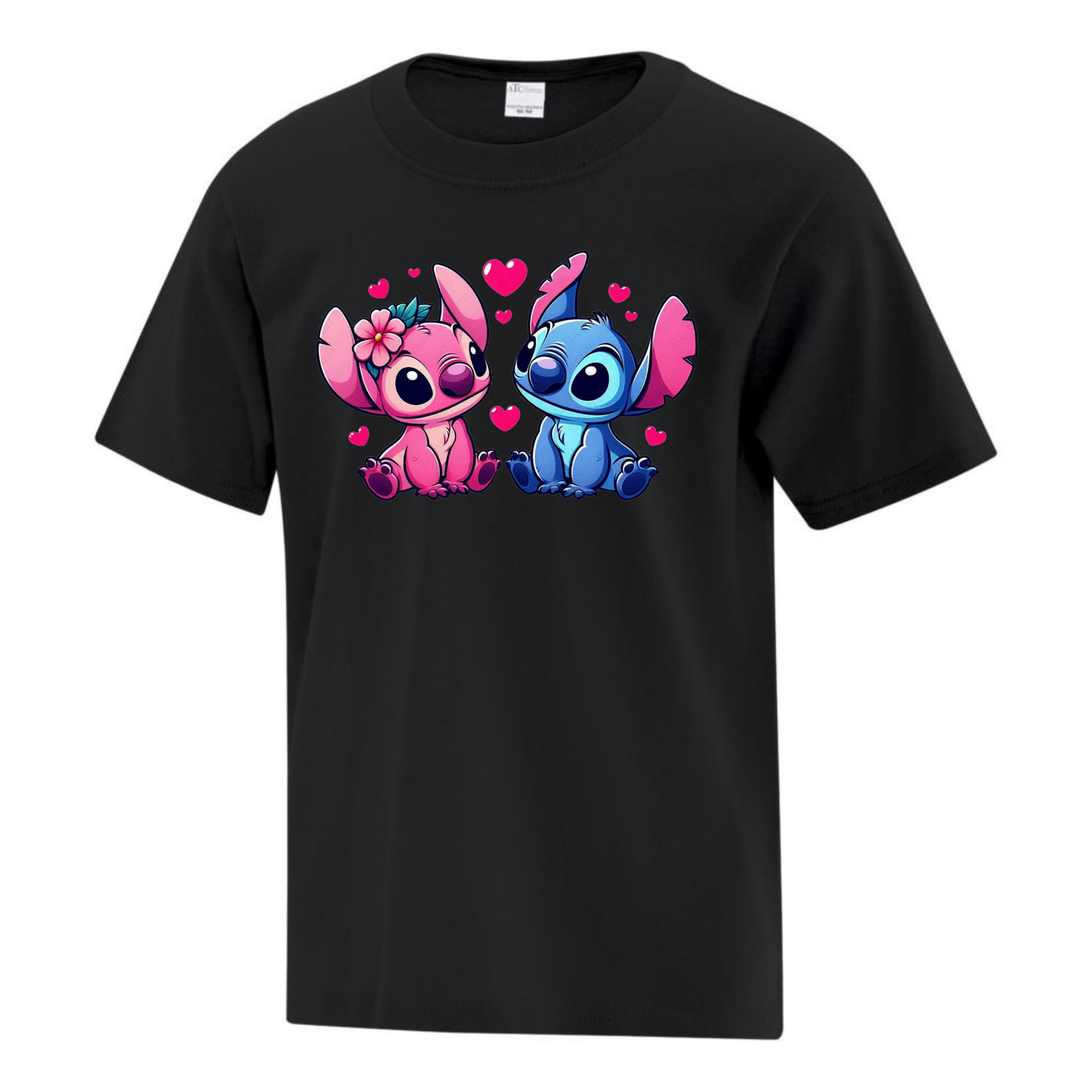 Stitch 10, Couleur: Noir, Type de T-Shirt: T-Shirt Enfant Cotton