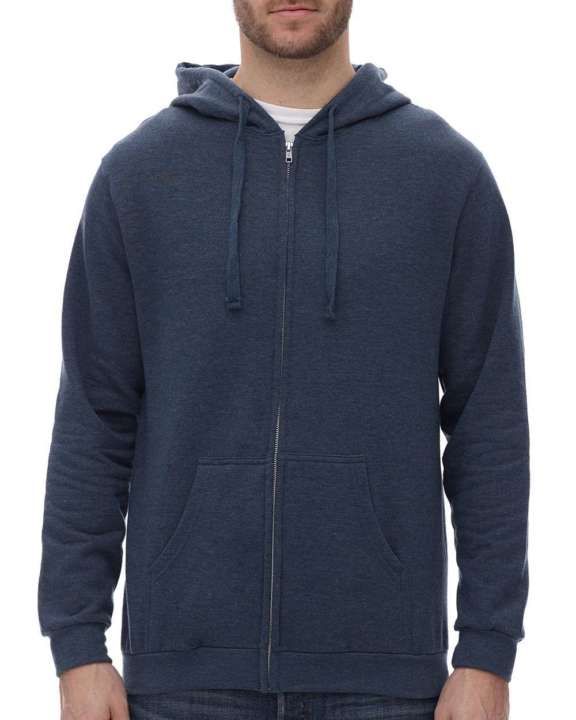 Sweat à capuche unisexe en polaire à fermeture éclair coton ouaté