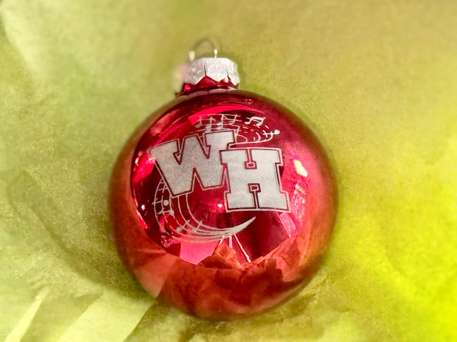 Whitman Hanson Music Department Christmas Glass Ornament