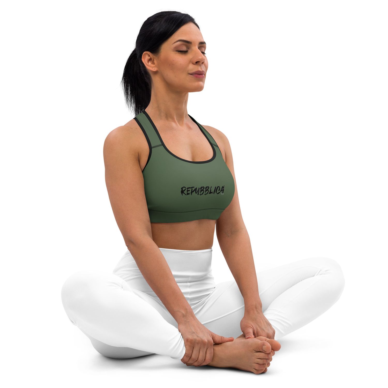 Repubblica Padded Sports Bra Army Green