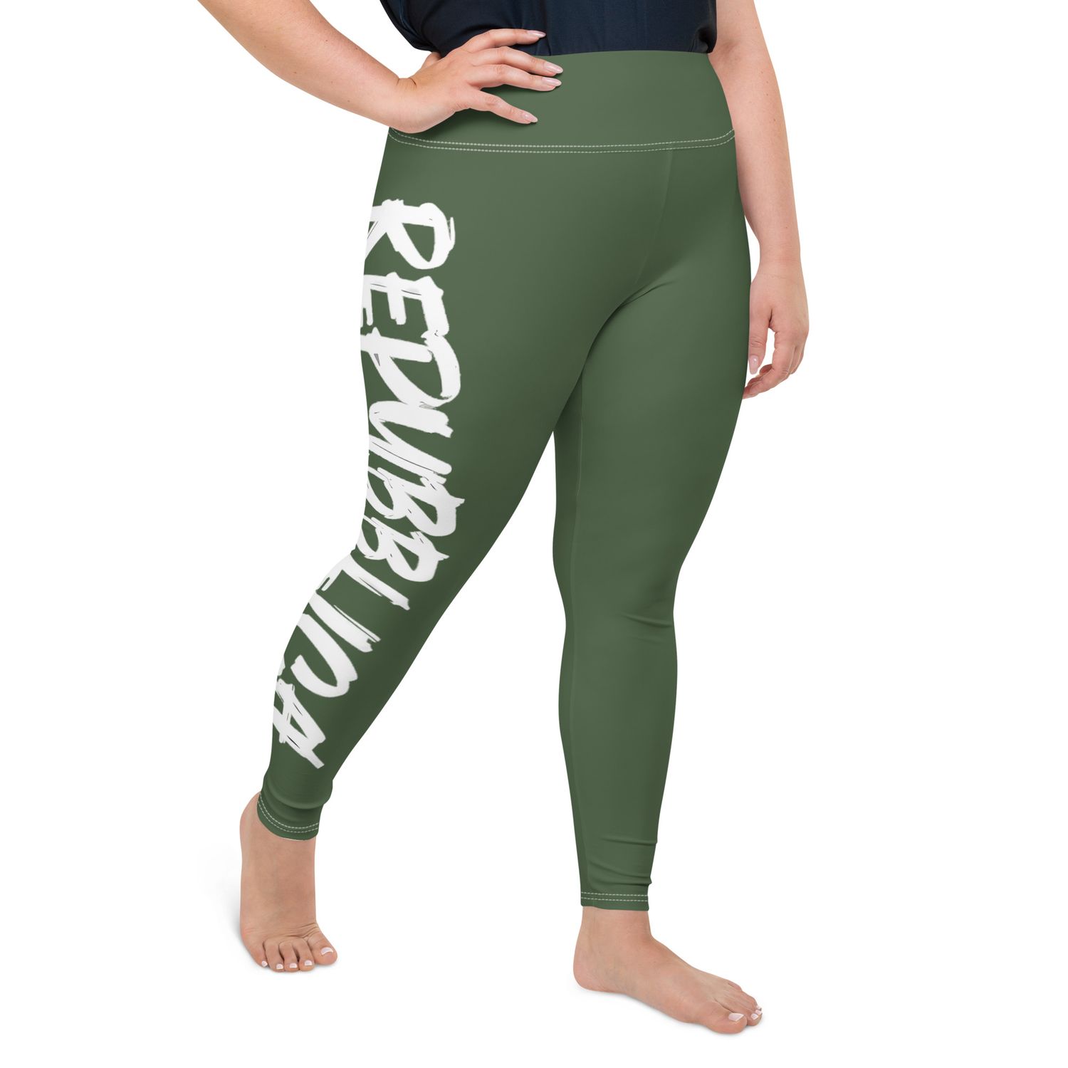 Repubblica Shapely Leggings Army Green