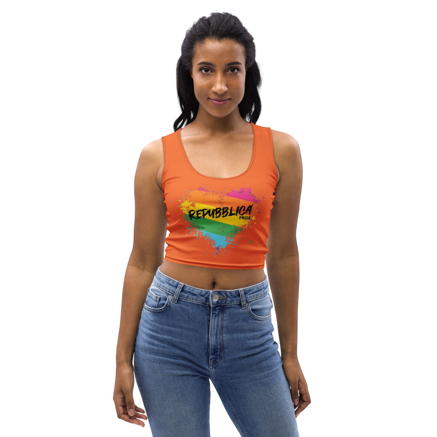 Repubblica Pride Orange Crop Top