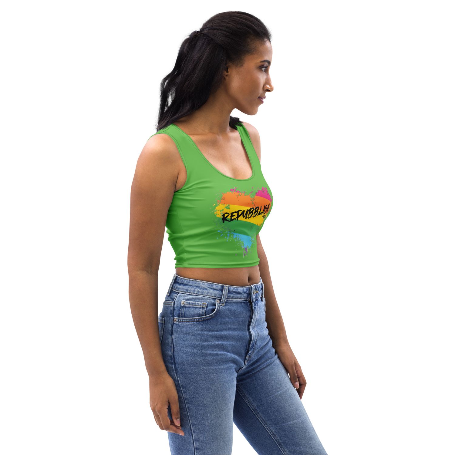 Repubblica Pride Green Crop Top