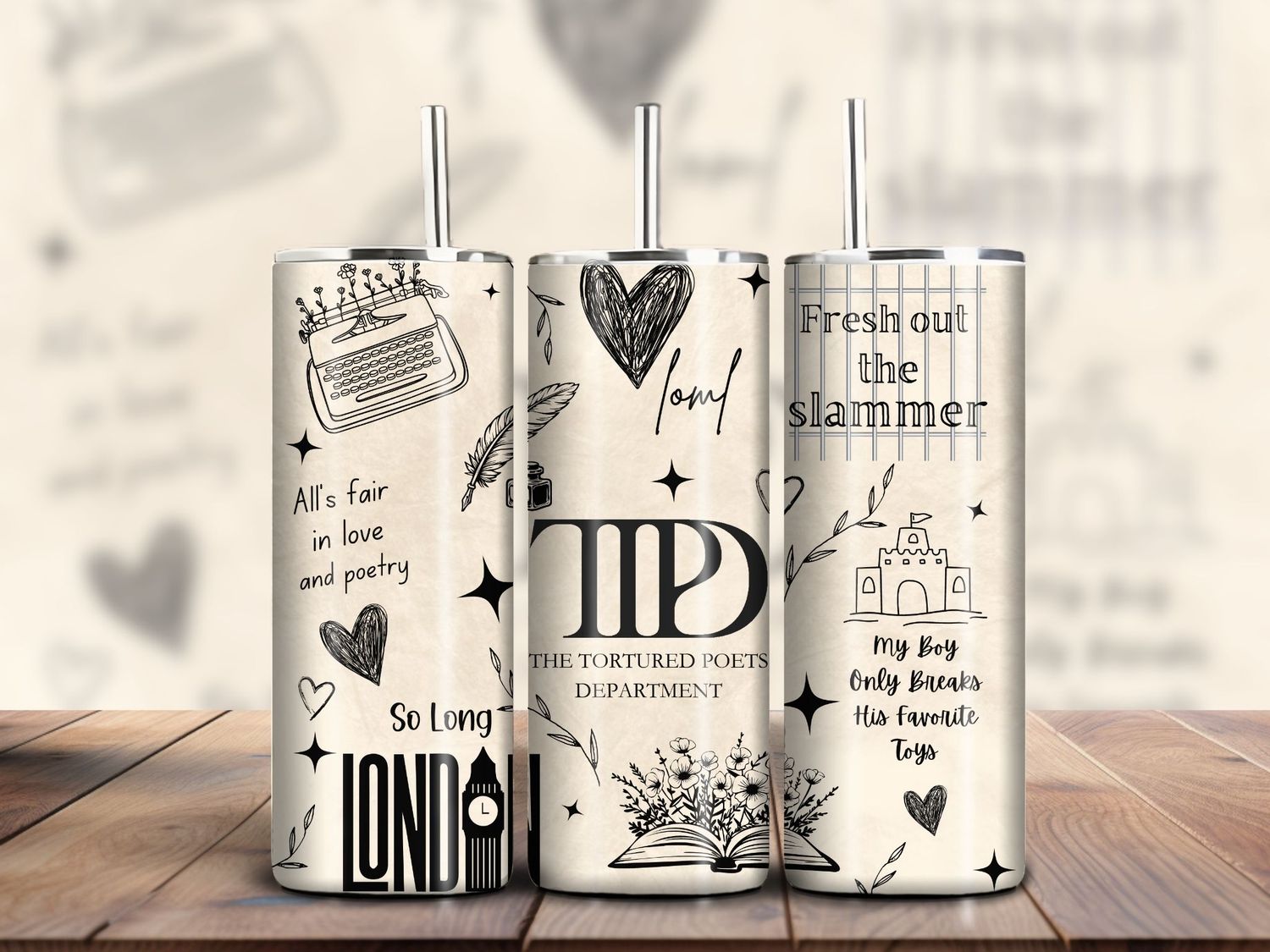 Pop Music Singer 20oz Skinny Tumbler