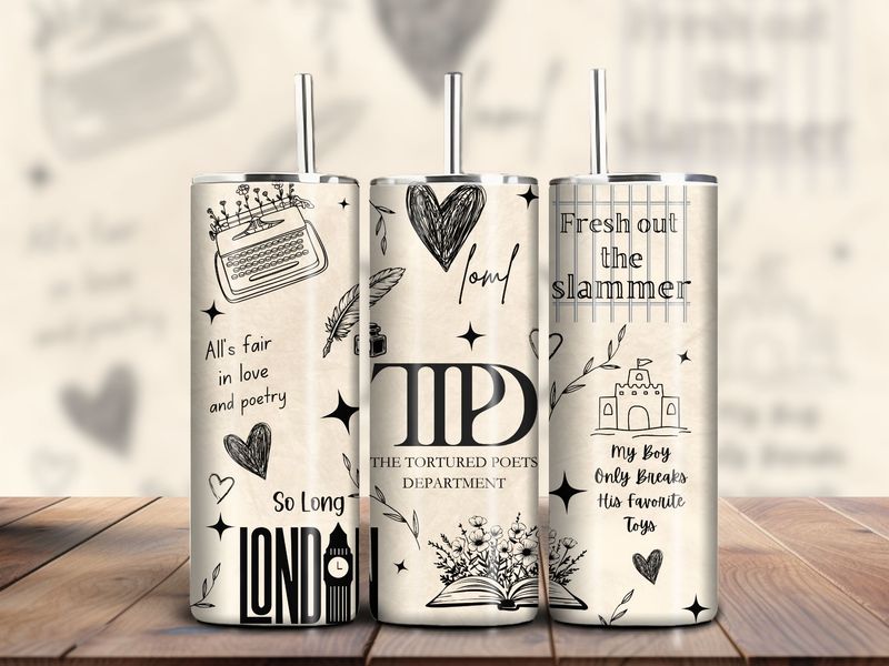 Pop Music Singer 20oz Skinny Tumbler