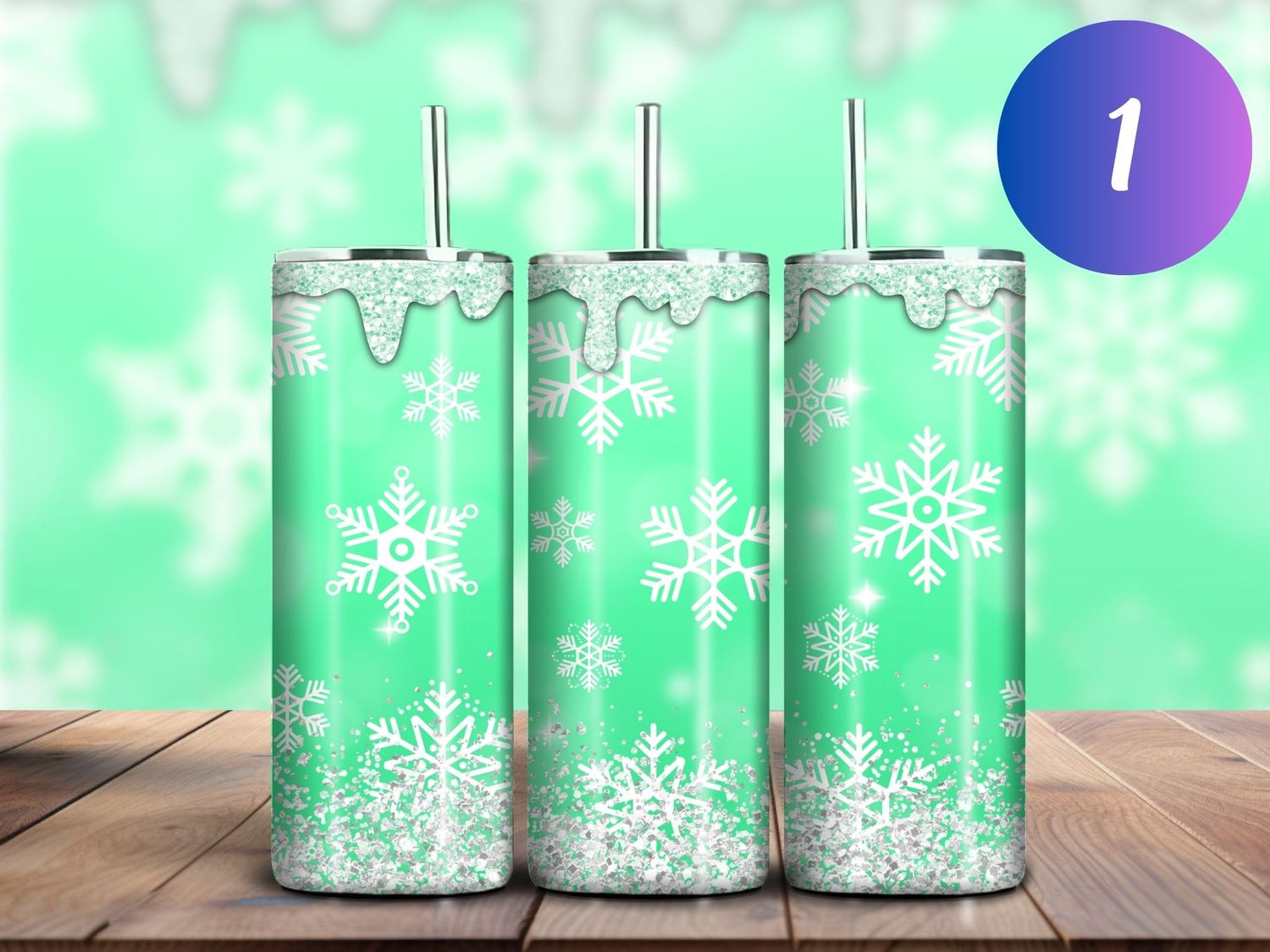 Winter Christmas Snowflake 20oz Skinny Tumbler (11 Options)