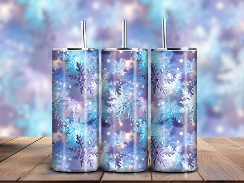 Winter Snowflake 20oz Skinny Tumbler
