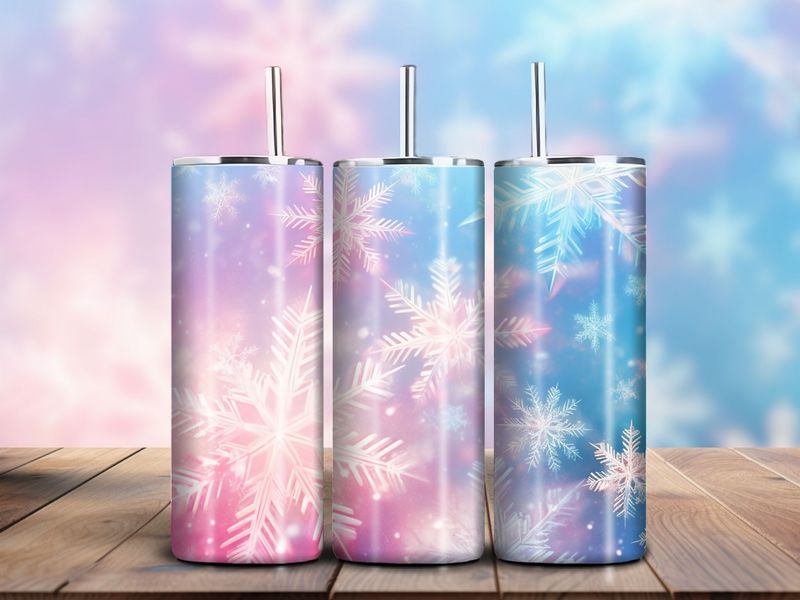 Winter Snowflake 20oz Skinny Tumbler