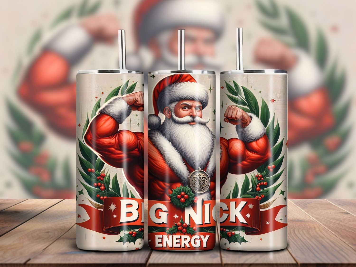 &quot;Big Nick Energy&quot; Funny Christmas 20oz Skinny Tumbler