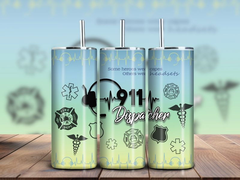 911 Dispatcher 20oz Skinny Tumbler