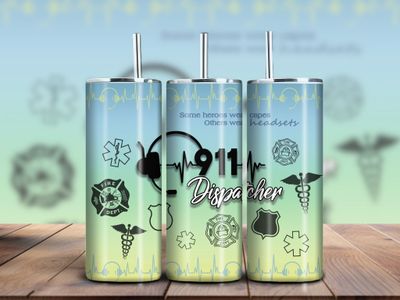 911 Dispatcher 20oz Skinny Tumbler