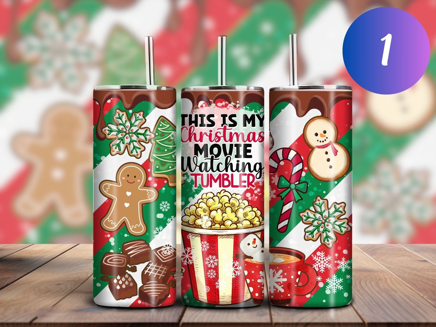 Christmas Movie Watching 20oz Skinny Tumbler (2 Options)