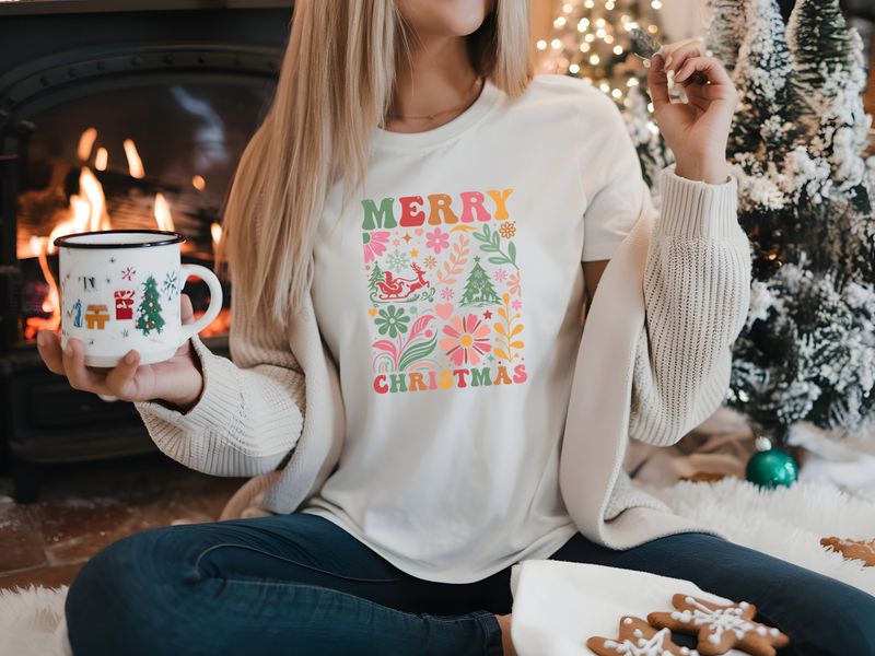 Christmas Shirt - Merry Christmas Boho