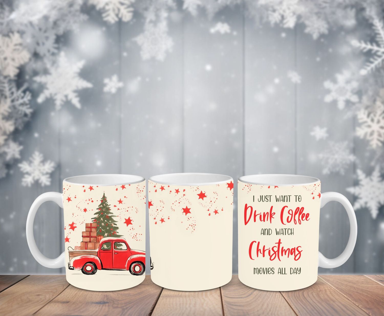&quot;I Just Want To Drink Coffee And Watch Movies All Day&quot; Mug