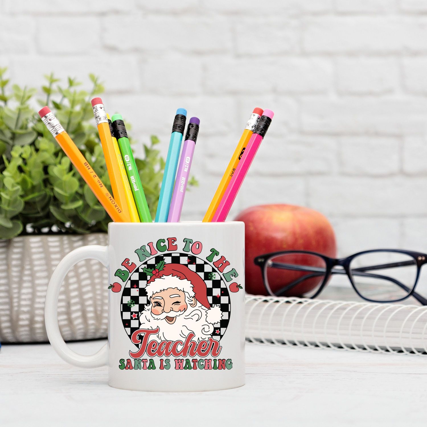 &quot;Be Nice To The Teacher, Santa Is Watching&quot; Teacher Gift Mug