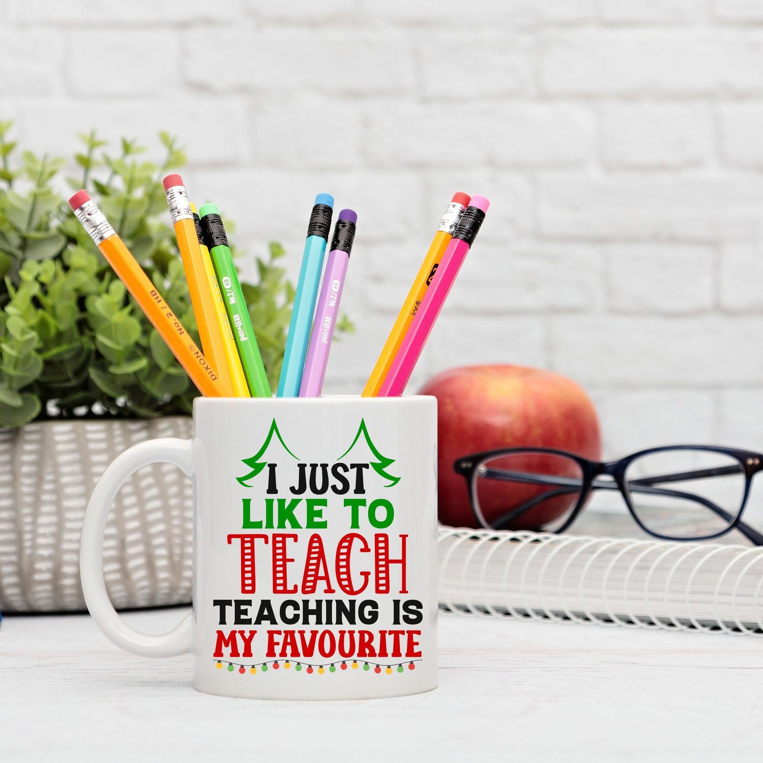 &quot;I Just Like To Teach; Teaching Is My Favourite&quot; Teacher Gift Mug